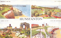 ANGLETERRE - Hunstaton - Promenade And Pier - Garden Of Rest - Cliff Gardens - Cliffs And.. - Carte Postale Ancienne - Altri & Non Classificati