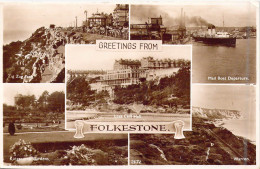 ANGLETERRE - Greetings From Folkestone - Carte Postale Ancienne - Sonstige & Ohne Zuordnung