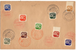 SLOVAQUIE SERVICE YT JOURNAUX N°10 A 18 OBLITERATIONS SPECIALES ILLUSTREES SUR LETTRE/ THEME TRANSPORT BUS - Storia Postale