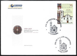 Argentina 2009 Church Exaltacion De La Cruz Religion Official Cover First Day Issue FDC - Covers & Documents