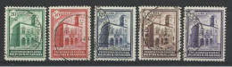 1932 San Marino Saint Marin PALAZZETTO DELLE POSTE Serie Di 5 Valori (S.29) Usata USED - Oblitérés