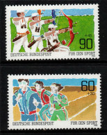 2524 - GERMANY - 1982 - MI#:1127-1128 - MNH - JOGGIN AND ARCHERY - Tir à L'Arc