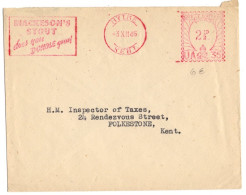 GRANDE BRETAGNE EMA MACKESON'S STOUT HYTE 1946 BOISSON BIERE - Macchine Per Obliterare (EMA)