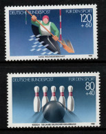 2526 - GERMANY - 1985 - MI#:1238-1239 - MNH - BOWLING AND KAYAKING - Petanca