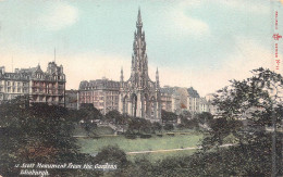 ECOSSE - Edinburgh - Scott Monument From The Gardens  - Carte Postale Ancienne - Andere & Zonder Classificatie