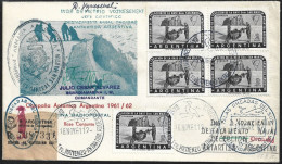 Argentina 1961 Beautiful Antarctica Thematic Multi Franked Cover SeveralCancels $$$ - Storia Postale