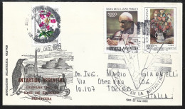 Argentina 1983 / 4  Antarctic Campaign Mixed Franking With Interesting Cancels On Both Sides Cover - Briefe U. Dokumente