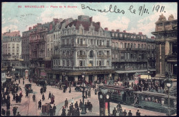 +++ CPA - BRUSSEL - BRUXELLES - Place De La Bourse - Tram - 1911  // - Places, Squares