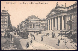 +++ CPA - BRUSSEL - BRUXELLES - Bourse Et Boulevard Anspach - Tram   // - Avenues, Boulevards