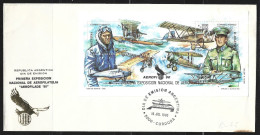Argentina 1990 Aerofilatelia Planes Official Cover First Day Issue FDC - Covers & Documents