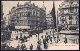 +++ CPA - BRUSSEL - BRUXELLES - Place De La Bourse - Tram   // - Places, Squares