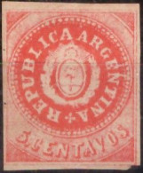 Argentina 1862 MiN°5 II M(*) No Gum  Vedere Scansione - Nuovi