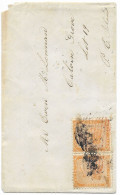 PEI Rare Letter Local Letter With Pair PEI 1868  Red Cancel On Back) Good Perf 11 - Storia Postale