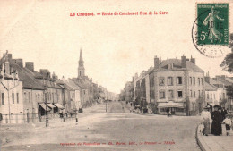 Le Creusot - Route De Couches Et Rue De La Gare - Café ROUSSEAU - Le Creusot