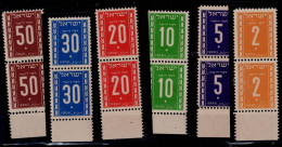 ISRAEL 1949 POSTAGE DUE II WITH TABS MNH VF!! - Strafport