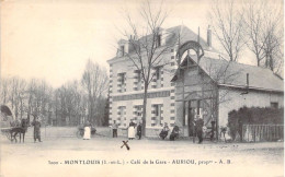 France - Montlouis - Café De La Gare - Auriou Propre - AB - Animé  - Carte Postale Ancienne - Tours