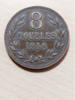 "GUERNESEY" BELLE MONNAIE.8 DOUBLES 1918 H - Guernesey