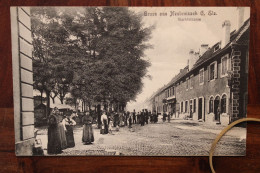 AK 1900's Cpa Gruss Aus Gruß Neubreisach Marktstrasse Neuf Brisach Deutsches Reich Litho Elsass Animée Voyagée - Neuf Brisach