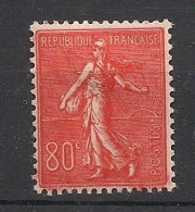 FRANCE - 1924-31 - N°Yv. 203 - Semeuse Lignée 80c Rouge - Neuf * / MH VF - Neufs