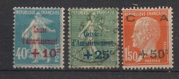 FRANCE - 1927 - N°Yv. 246 à 248 - Caisse D'amortissement - Série Complète - Neuf */o - Neufs