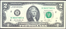 USA 2 Dollars 2013 B  - UNC # P- 538 < B - New York NY > - Federal Reserve (1928-...)