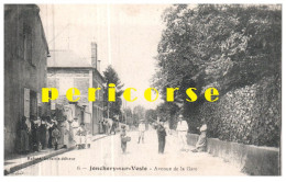 51  Jonchery Sur Vesle  Café Avenue De La Gare  Groupe De Personnes - Jonchery-sur-Vesle