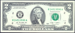 USA 2 Dollars 2009 B  - UNC # P- 530A < B - New York NY > - Federal Reserve (1928-...)