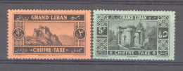 Grand Liban  -  Taxes  :  Yv  14-15  * - Timbres-taxe