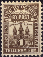 DANEMARK / DENMARK - 1880 - COPENHAGEN Lauritzen & Thaulow Local Post 1 øre Dark Brown - Mint* - Emisiones Locales