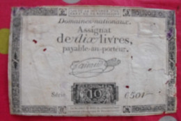 France. Assignat De Dix Livres Série C501. Loi Du 24 Octobre 1792 - Assignats