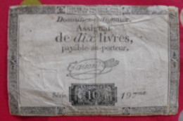 France. Assignat De Dix Livres Série 197. Loi Du 24 Octobre 1792 - Assignate