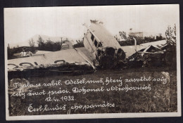 Česká Republika - 1932 - Otrokovice - Junker JU52 Crashed - Incidenti