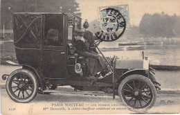 France - Paris Nouveau - Les Femmes Chauffeurs - Femme Du Monde - Mme X... Conduisant Un ... - Carte Postale Ancienne - Straßenhandel Und Kleingewerbe