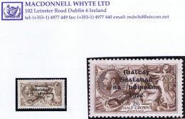 Ireland 1922 (Oct) Thom Rialtas 4-line Blue-black On 2/6d Brown Seahorse Well Centred Mint Unmounted - Unused Stamps