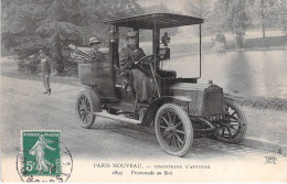 France - Paris Nouveau - Chauffeuse D'autotax - Promenade Au Bois - Carte Postale Ancienne - Straßenhandel Und Kleingewerbe