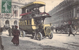 France - Paris Nouveau - Place De L'opéra - Station D'autobus - Colorisé - Carte Postale Ancienne - Squares