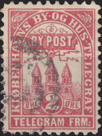 DANEMARK / DENMARK - 1880 - COPENHAGEN Lauritzen & Thaulow Local Post 2 øre Rose-red - VF Used° -b - Emissioni Locali