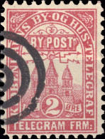 DANEMARK / DENMARK - 1880 - COPENHAGEN Lauritzen & Thaulow Local Post 2 øre Rose-red - VF Used° -d - Emissions Locales