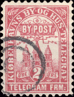 DANEMARK / DENMARK - 1880 - COPENHAGEN Lauritzen & Thaulow Local Post 2 øre Rose-red - VF Used° -e - Local Post Stamps