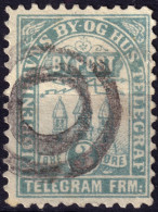 DANEMARK / DENMARK - 1880 - COPENHAGEN Lauritzen & Thaulow Local Post 3 øre Pale Blue - VF Used° -b - Local Post Stamps