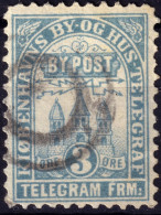 DANEMARK / DENMARK - 1880 - COPENHAGEN Lauritzen & Thaulow Local Post 3 øre Pale Blue - VF Used° -f - Emisiones Locales