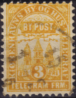 DANEMARK / DENMARK - 1881 - COPENHAGEN Lauritzen & Thaulow Local Post 3 øre Chrome Yellow - VF Used° -d - Ortsausgaben