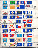 2541- USA - 1976 - SC#:1633-1682 - USED SET .STATE FLAGS - SCV: $ 15.00 - Timbres