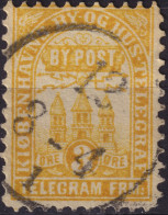DANEMARK / DENMARK - 1881 - COPENHAGEN Lauritzen & Thaulow Local Post 3 øre Chrome Yellow - VF Used° -g - Local Post Stamps