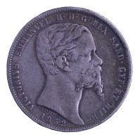 Royaume De Sardaigne-Victor Emmanuel II Sardaigne 5 Lire Gênes - 1852 - Autres & Non Classés