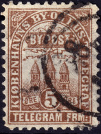 DANEMARK / DENMARK - 1880 - COPENHAGEN Lauritzen & Thaulow Local Post 5øre Chocolate - VF Used -g - Emissioni Locali