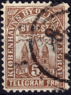 DANEMARK / DENMARK - 1880 - COPENHAGEN Lauritzen & Thaulow Local Post 5øre Chocolate - VF Used -g - Local Post Stamps