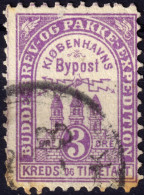 DANEMARK / DENMARK - 1883/4 - COPENHAGEN Lauritzen & Thaulow Local Post 3øre Violet - VF Used -c - Emissions Locales