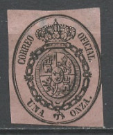 Espagne - Spain - Spanien Service 1855 Y&T N°S6 - Michel N°M6 (o) - 1o Armoirie - Service