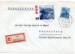 57626 - DDR - 1962 - 40Pfg Titow-Besuch MiF A R-Bf JENA -> Westdeutschland - Europe